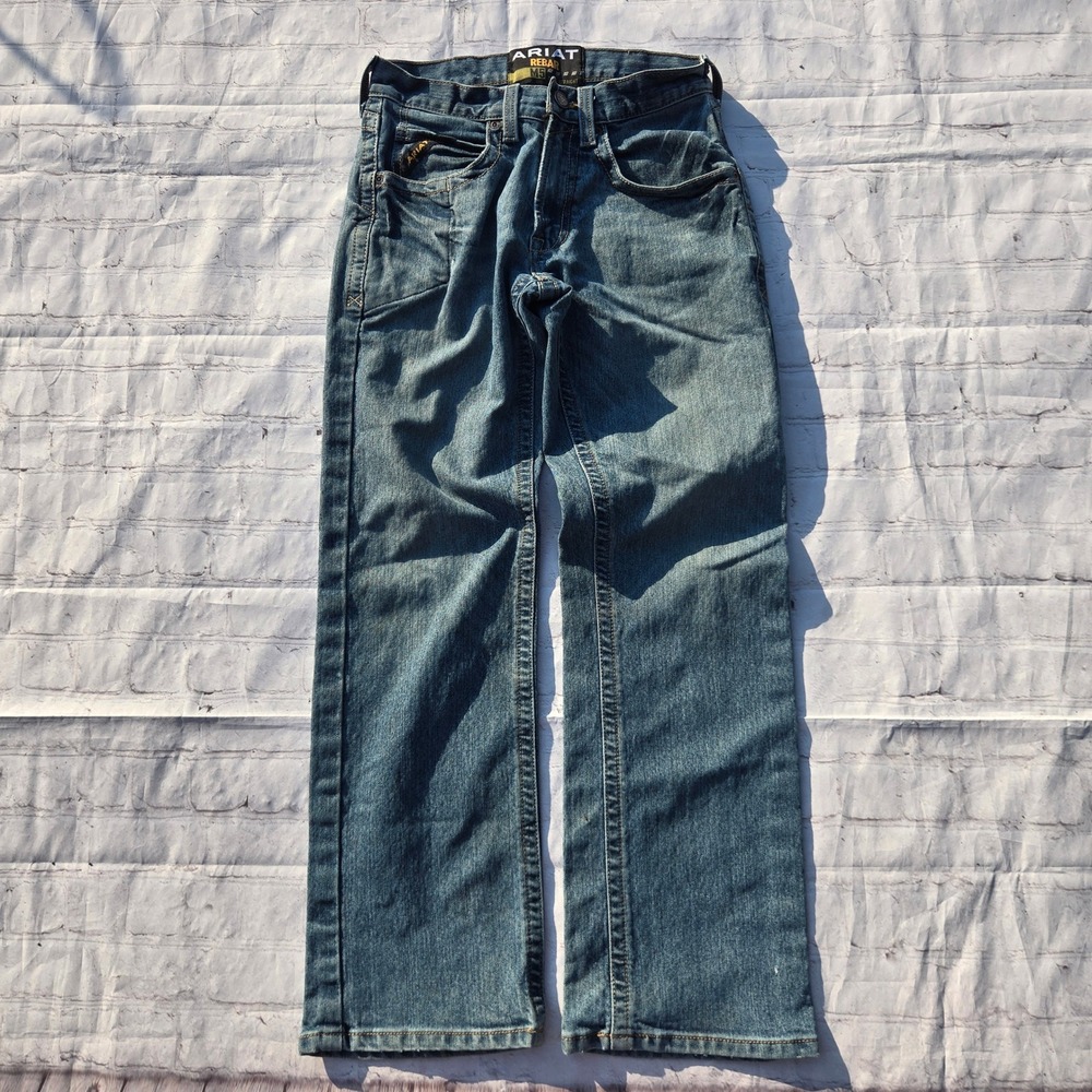 Ariat Rebar M5 Slim Straight Jeans Mens 28x30 Work Wear western cowboy